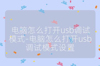 電腦怎么打開usb調試模式-電腦怎么打開usb調試模式設置