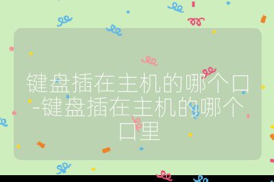鍵盤插在主機(jī)的哪個(gè)口-鍵盤插在主機(jī)的哪個(gè)口里