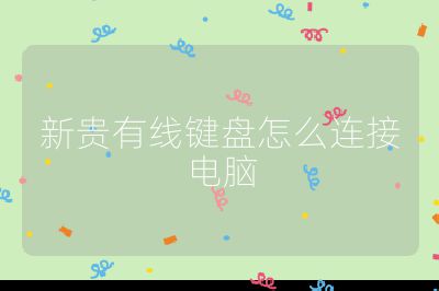 新貴有線鍵盤怎么連接電腦