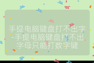 手提電腦鍵盤打不出字-手提電腦鍵盤打不出字母只能打數(shù)字鍵