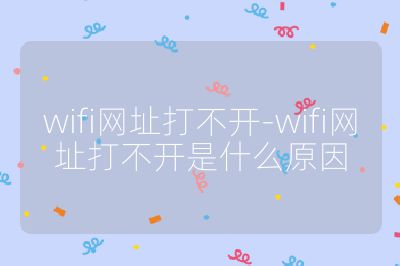 wifi網址打不開-wifi網址打不開是什么原因