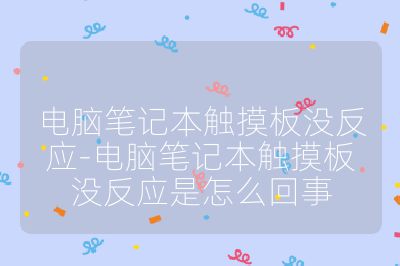 電腦筆記本觸摸板沒反應-電腦筆記本觸摸板沒反應是怎么回事