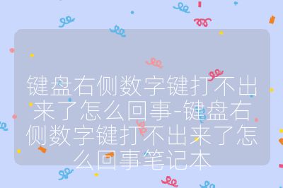 鍵盤右側數字鍵打不出來了怎么回事-鍵盤右側數字鍵打不出來了怎么回事筆記本
