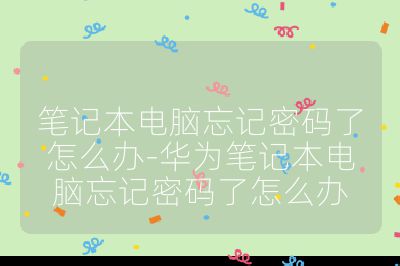 筆記本電腦忘記密碼了怎么辦-華為筆記本電腦忘記密碼了怎么辦