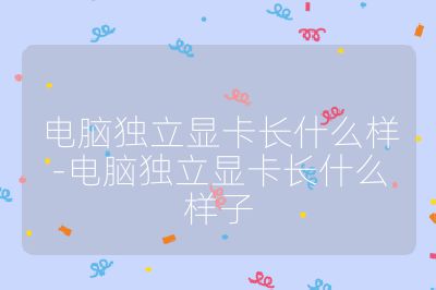 電腦獨立顯卡長什么樣-電腦獨立顯卡長什么樣子