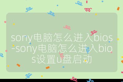 sony電腦怎么進入bios-sony電腦怎么進入bios設置u盤啟動