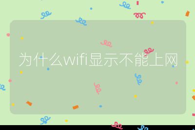 為什么wifi顯示不能上網