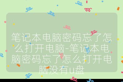 筆記本電腦密碼忘了怎么打開電腦-筆記本電腦密碼忘了怎么打開電腦沒有u盤