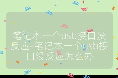 筆記本一個usb接口沒反應-筆記本一個usb接口沒反應怎么辦