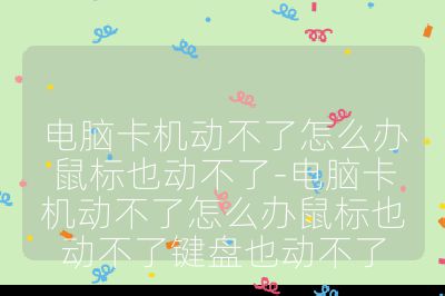 電腦卡機動不了怎么辦鼠標也動不了-電腦卡機動不了怎么辦鼠標也動不了鍵盤也動不了