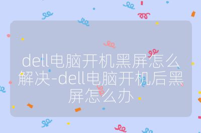 dell電腦開機黑屏怎么解決-dell電腦開機后黑屏怎么辦